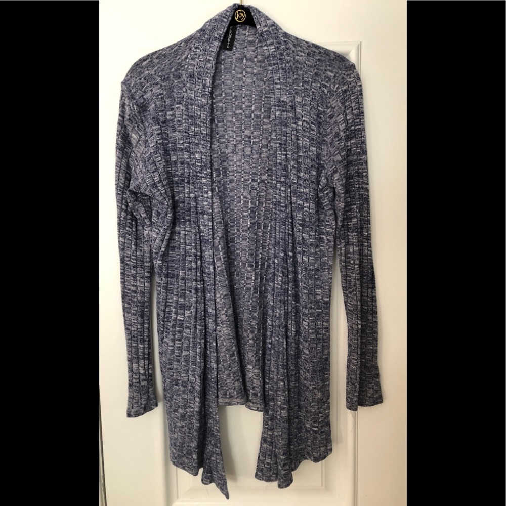 Blue waterfall cardigan